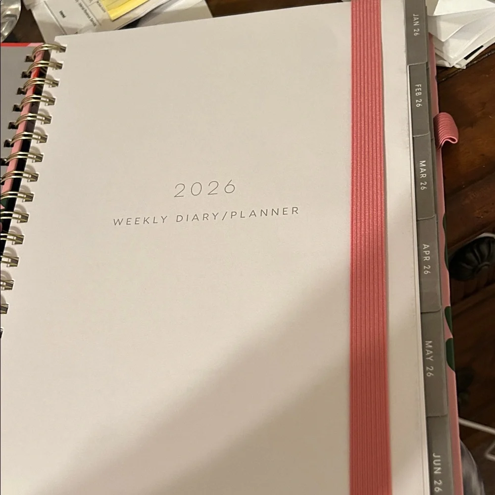 Floral 2026 Planner with Pink Cover